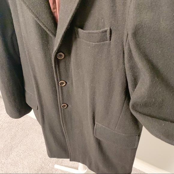 Old Navy Wool Blend Topcoat, Black, XL - Picture 6 of 9